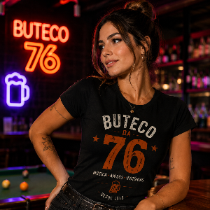 Camiseta feminina oficial buteco 76